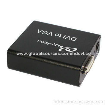 DVI to VGA Converter Box, Supports DDWG Standard for DVI Compliant Monitors